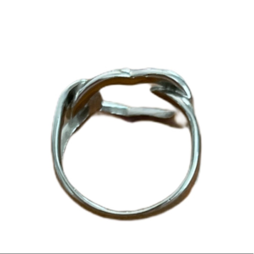 Silver Heart Knot Ring - image 2